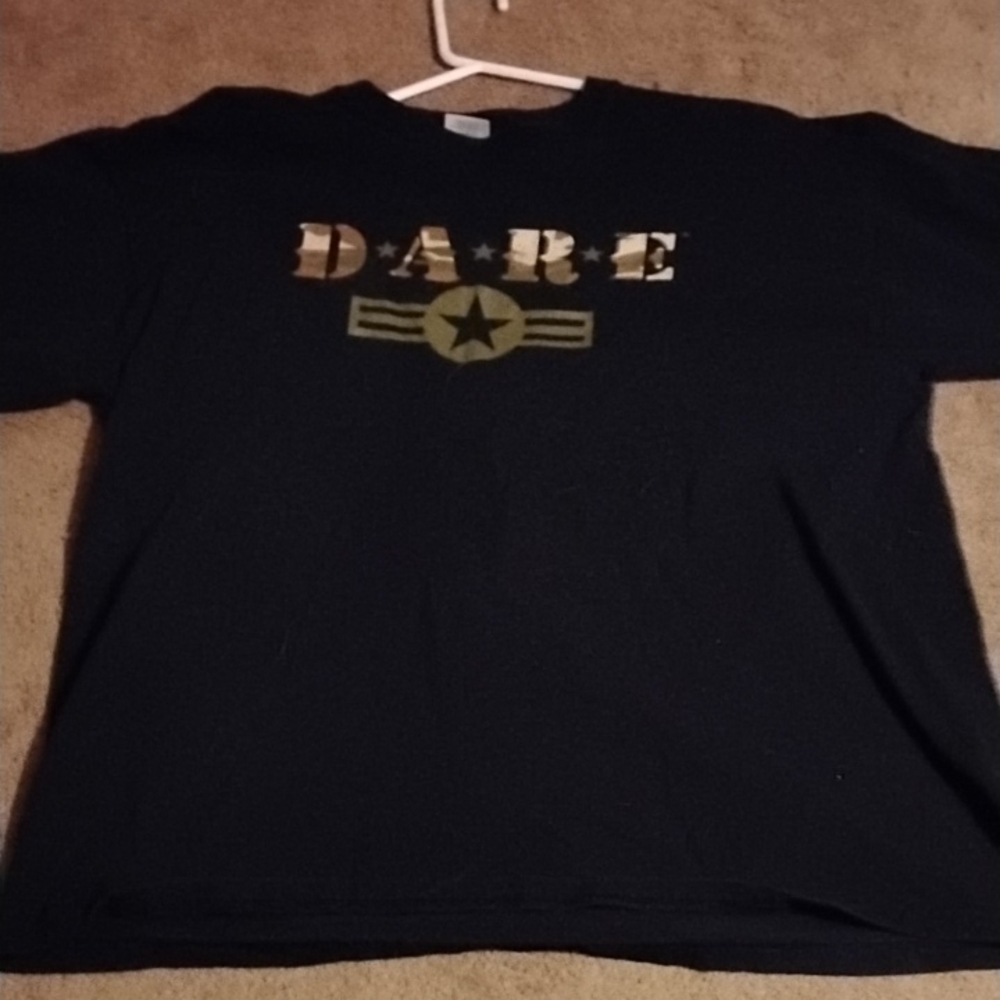 Vintage D.A.R.E. Black Camo T-Shirt (Second, Nicer) Arugs Alcohol Violence